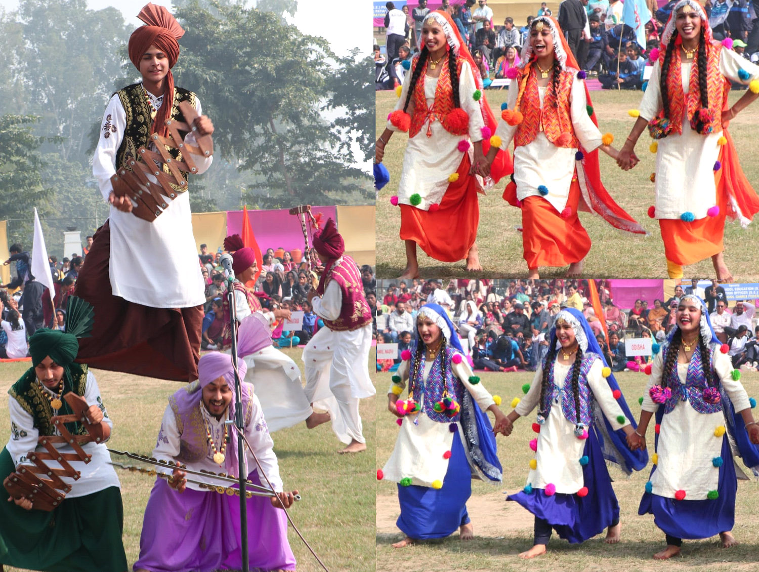 बाहरी राज्यों से आए खिलाड़ियों का लोकनृत्य और लोकगीतों से मनोरंजन किया जा रहा है